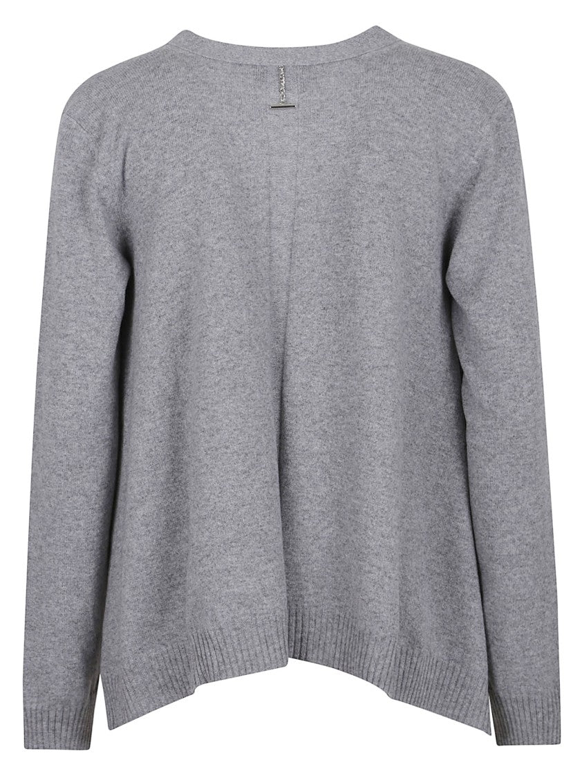 Alexander Mcqueen Light Grey V-Neck Cardigan