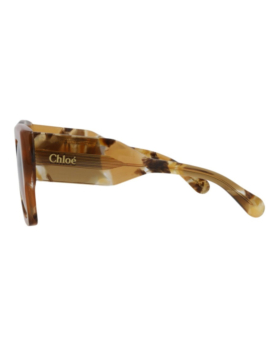 Chloé Square-Frame Recycled Acetate Sunglasses