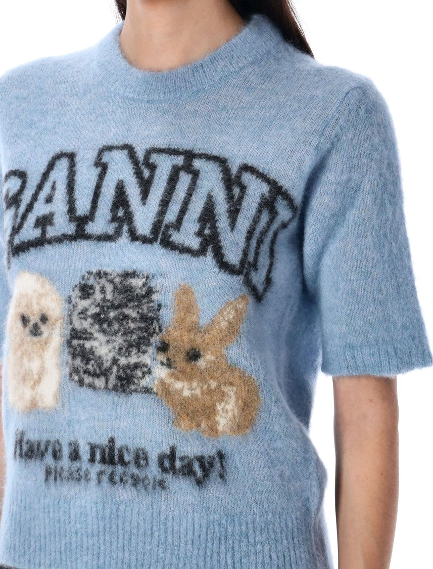 Ganni Puddle Knit Tshirt