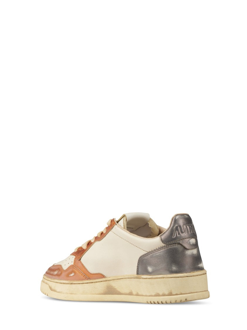 Autry Low-Top Sneakers With Textured Leather