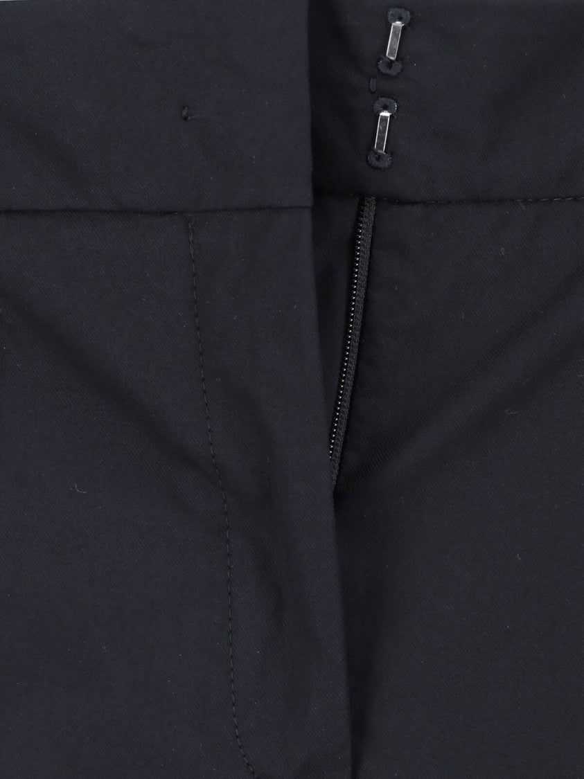 Incotex Black Tailored Straight-Leg Stretch Trousers