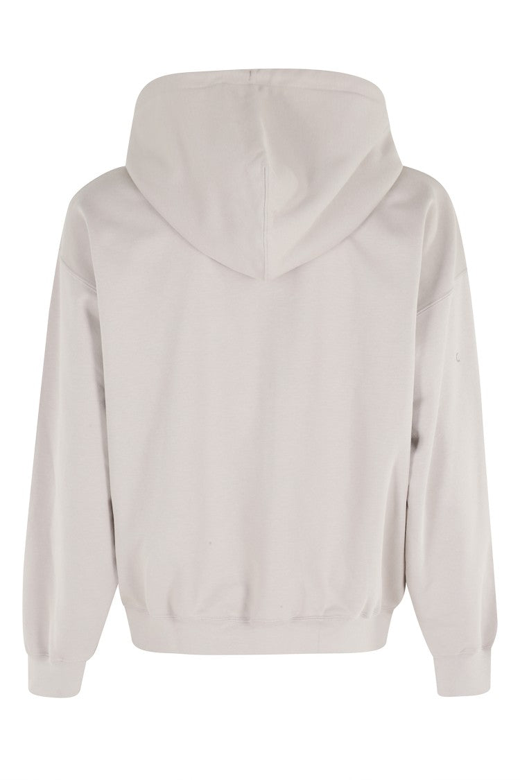 Y-3 Turtledove Zip Brushed Terry Cotton-Blend Hooded Sweatshirt