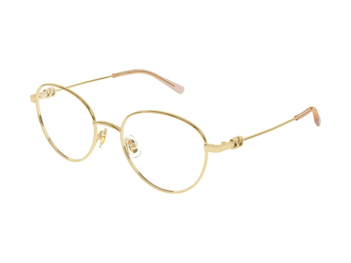 Valentino Gold Pink Vg0031o Round Eyeglasses