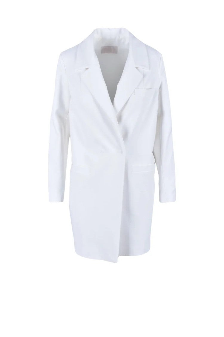 Annie P. Cotton Viscose Coat - White