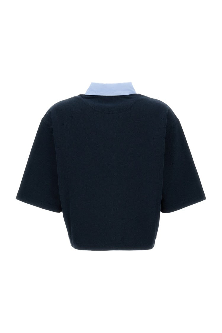 Stella Mccartney Piquet Polo Cropped T-Shirt