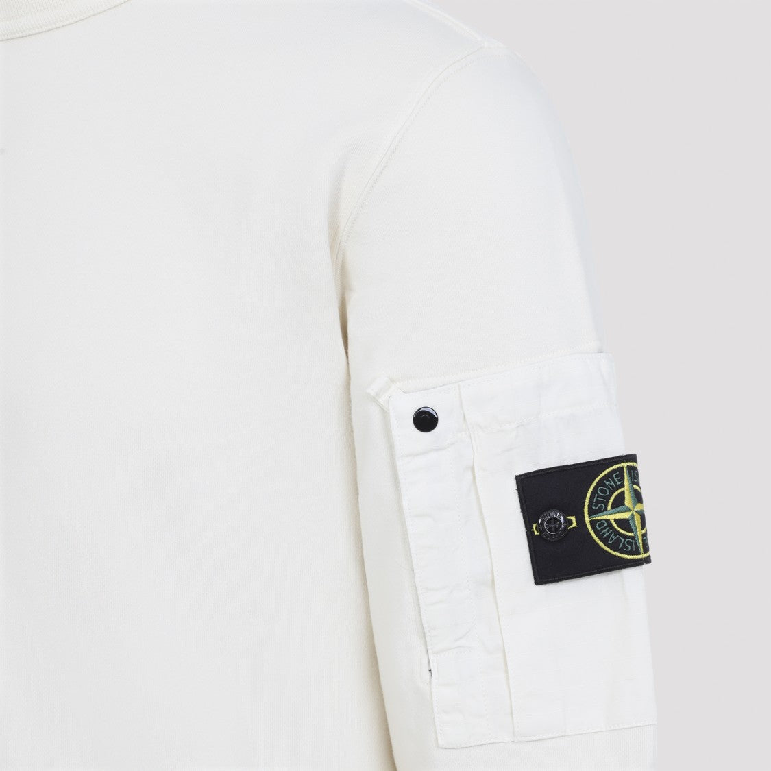 Stone Island Ivory Cotton Sweatshirt
