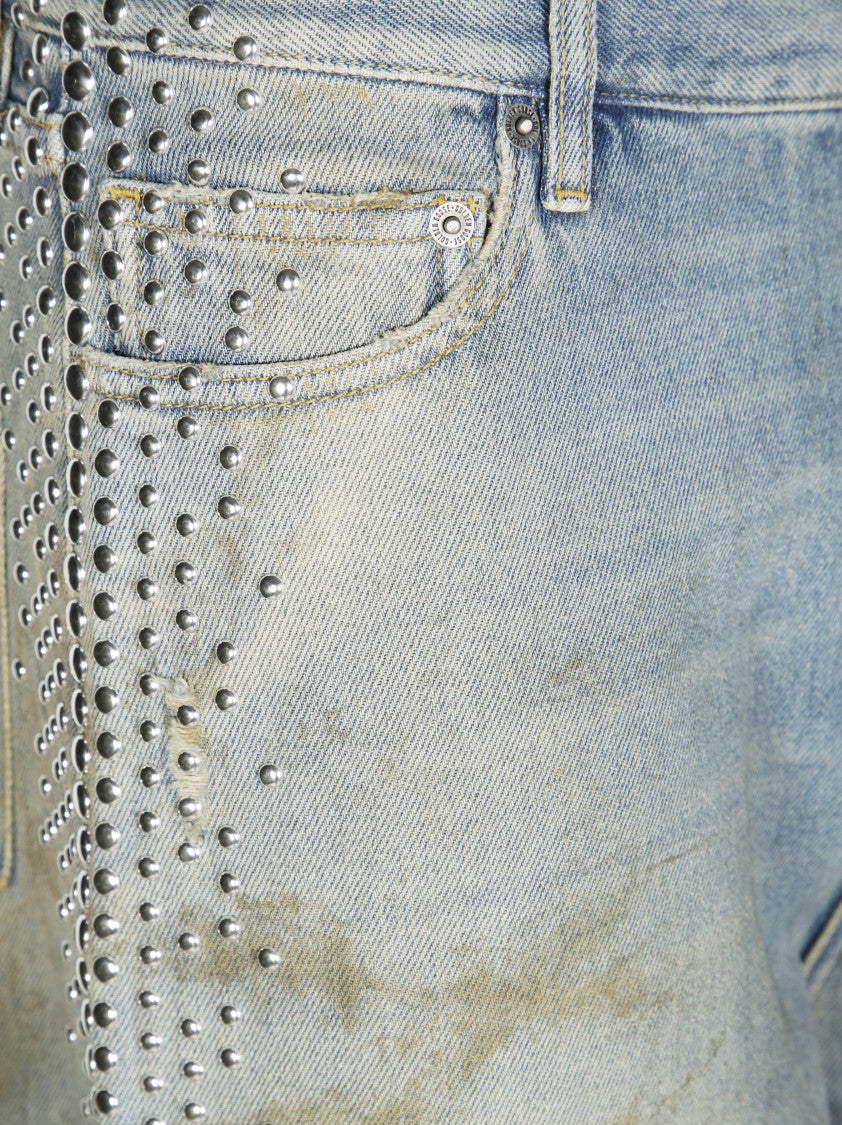 Golden Goose Denim Boyfriend Wash Studs On Side