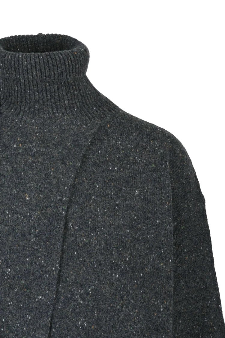 Max Mara High Neck Knit - Grey