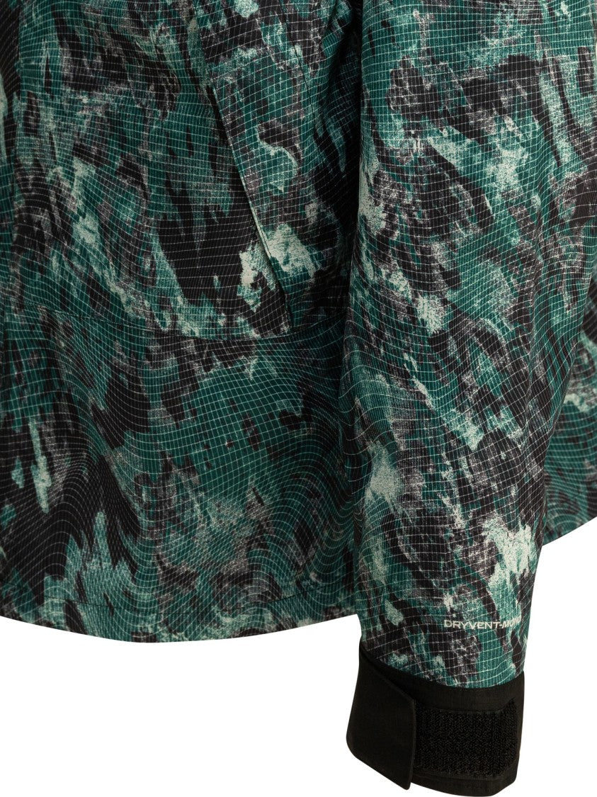 The North Face Abstract Camouflage Jacket With Adjustable Hood