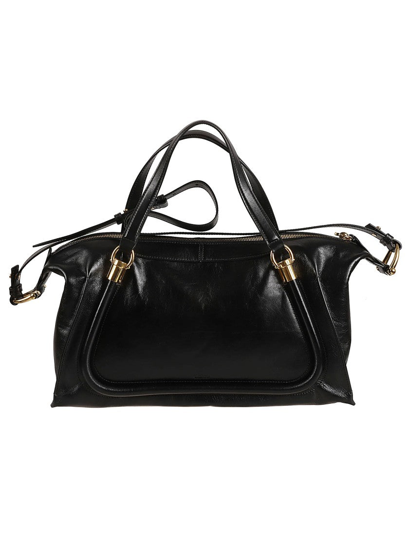 Chloé Structured Leather Handbag With Versatile Carrying Options