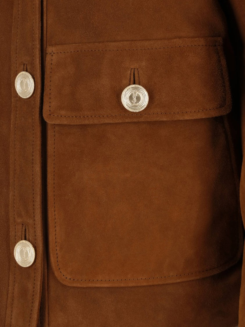 Saint Laurent Brown Suede Jacket