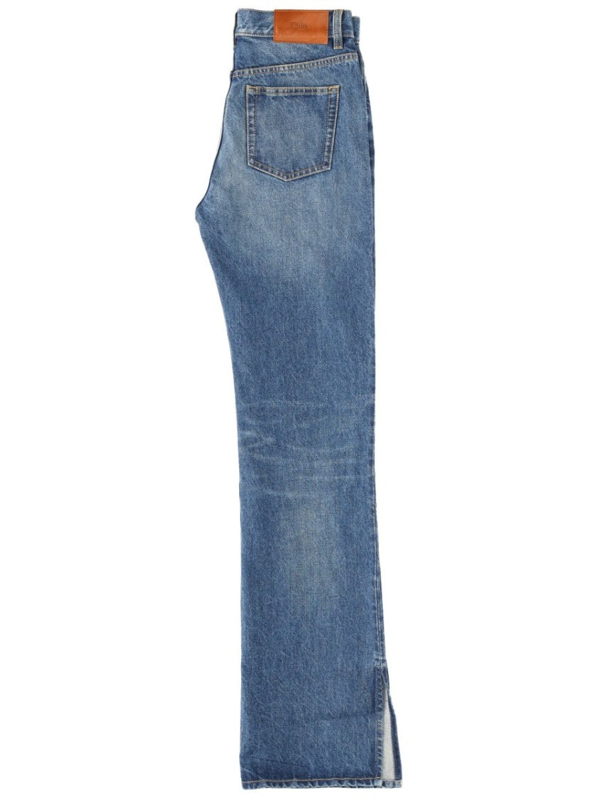 Chloé Cotton Flared Denim Jeans
