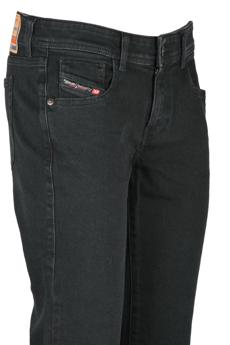 Diesel Black Cotton Elastane Women's Low Waist Jeans