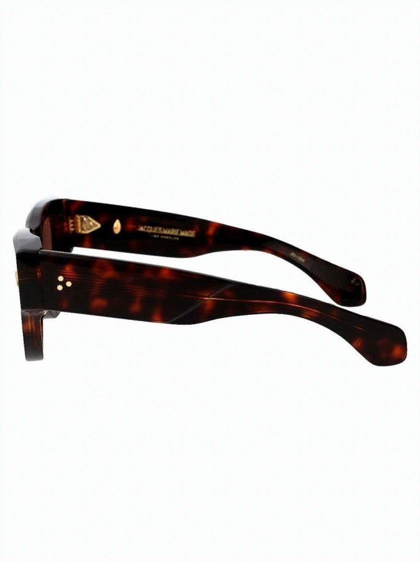 Jacques Marie Mage Rectangular Acetate Sunglasses With Tortoiseshell Pattern