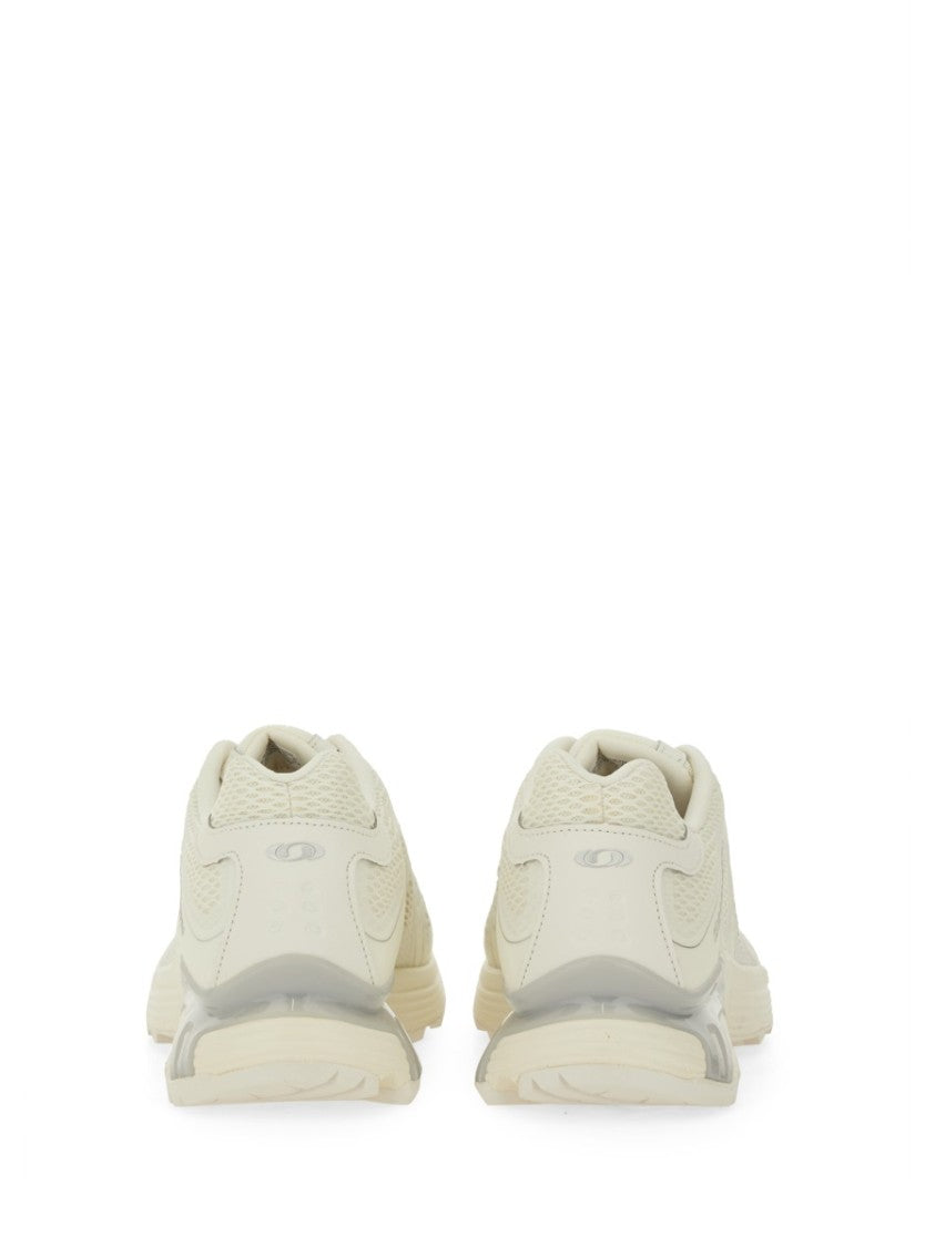 Salomon Monochromatic Light Beige Sneakers With Quick-Lace System