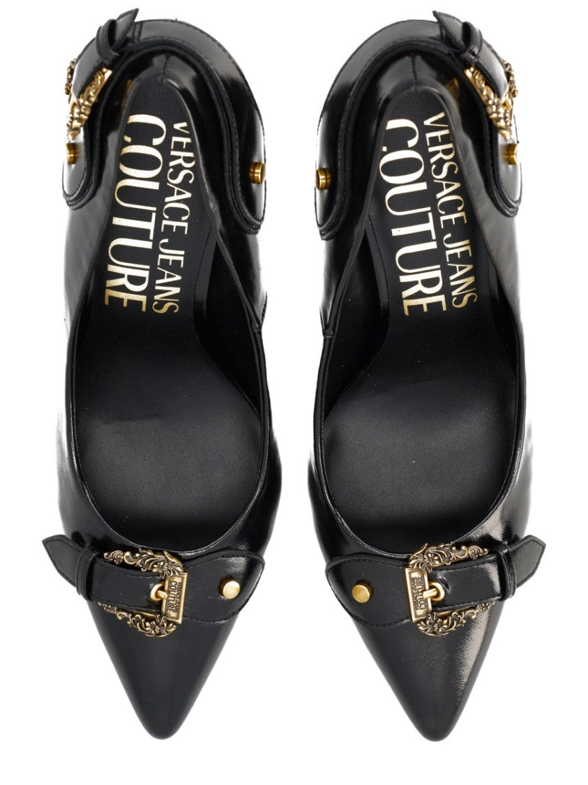 Versace Jeans Couture Pointed Toe Black Pumps