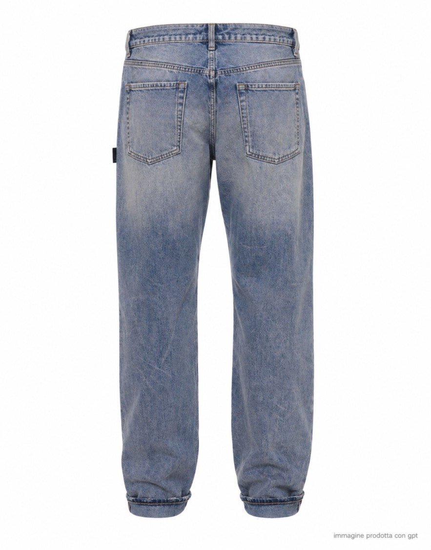 -1 Nordic Denim Blue The One Selvedge Cotton Jeans