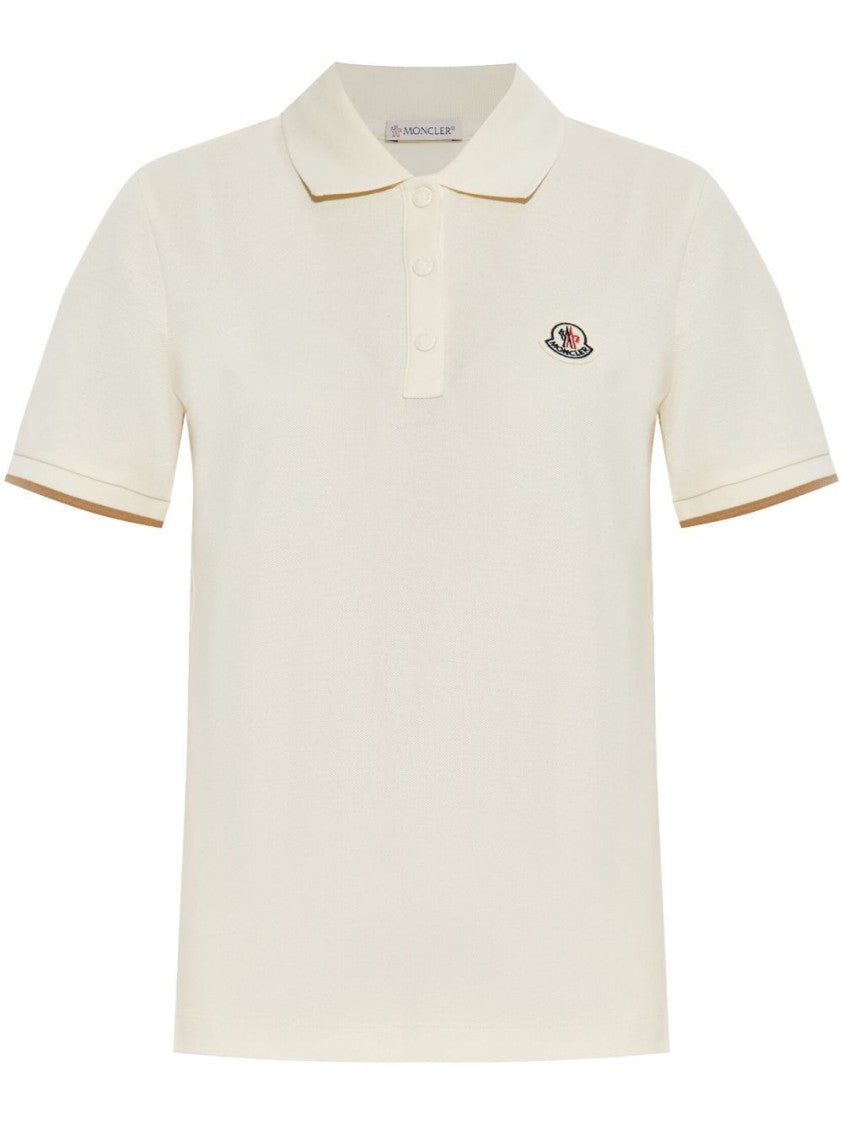 Moncler Textured Embroidered Short-Sleeve Polo Shirt