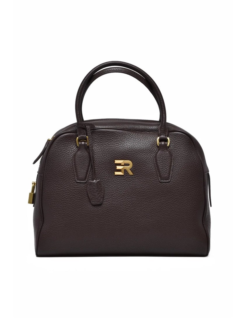 Ermanno Firenze Anita Handbag With Textured Leather And Dual Carrying Options