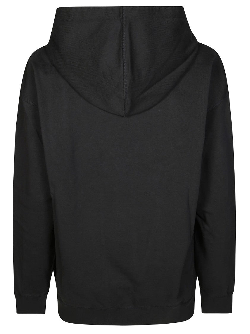 Ganni Oversized Crop Hoodie With Playful Animal Graphics