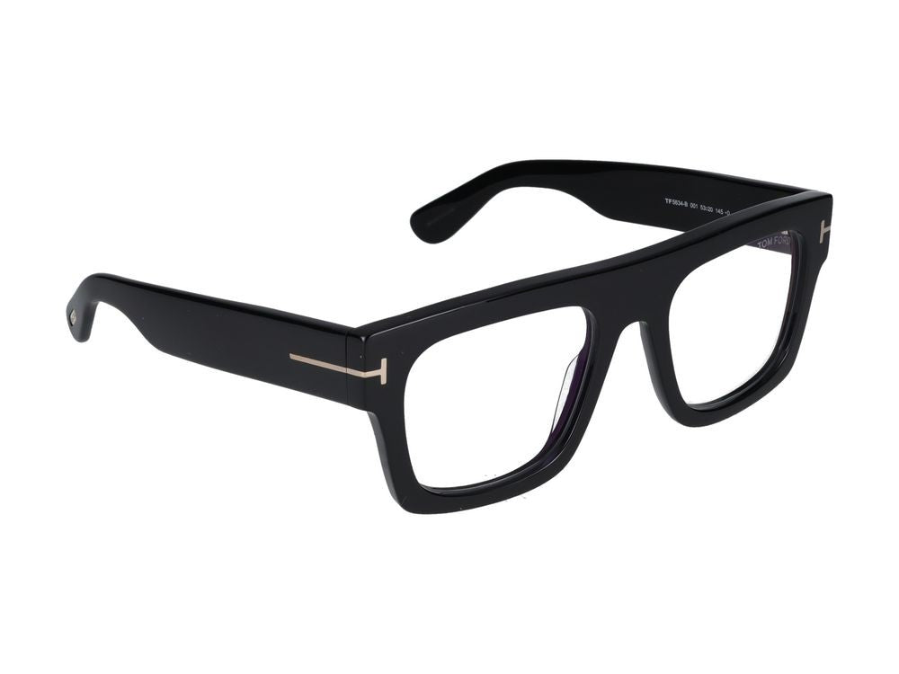 Tom Ford Black Oversized Square Eyeglasses