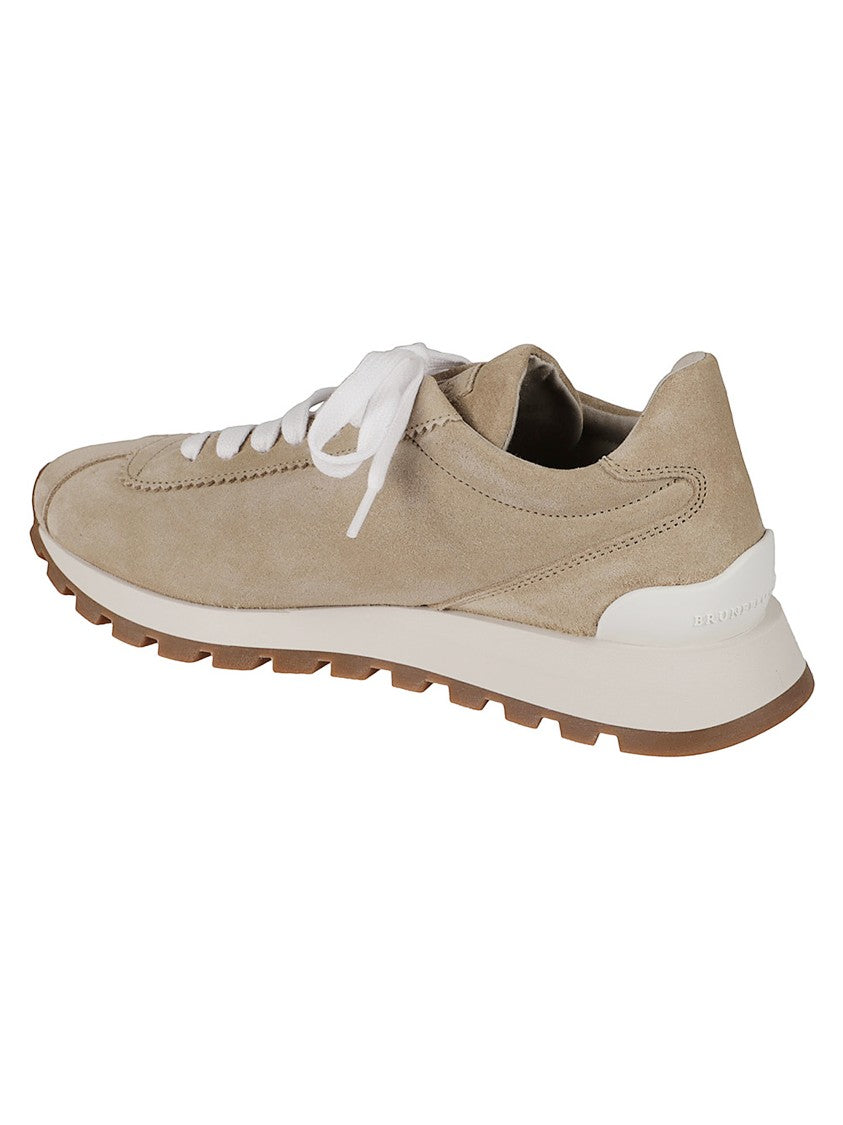 Brunello Cucinelli Dove Grey Suede Sneakers