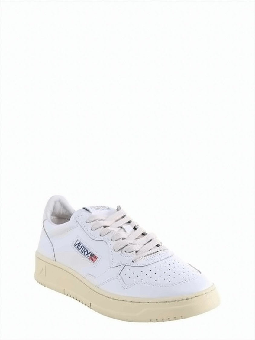 Autry Low-Top Leather Sneakers With Perforated Detailing