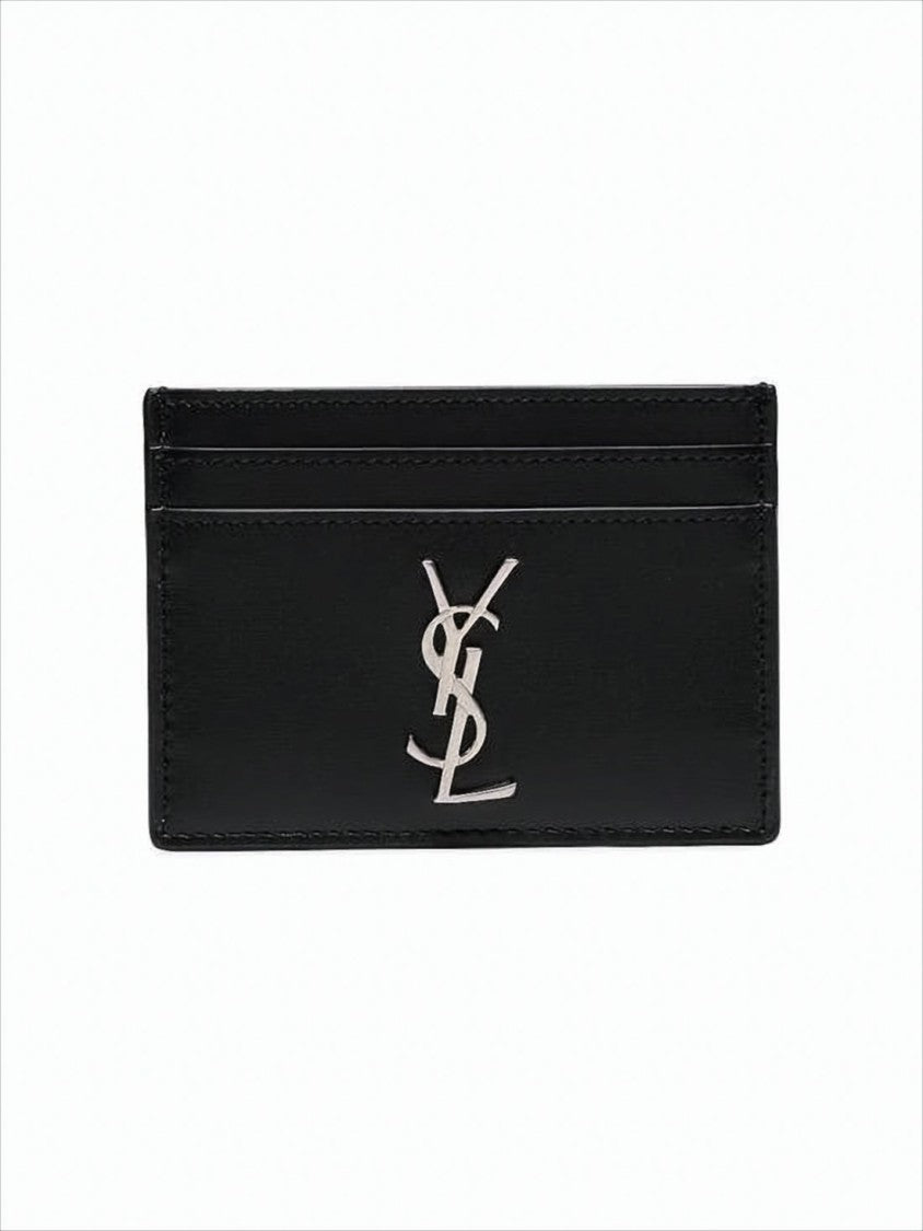 Saint Laurent Rectangular Calf Leather Card Wallet
