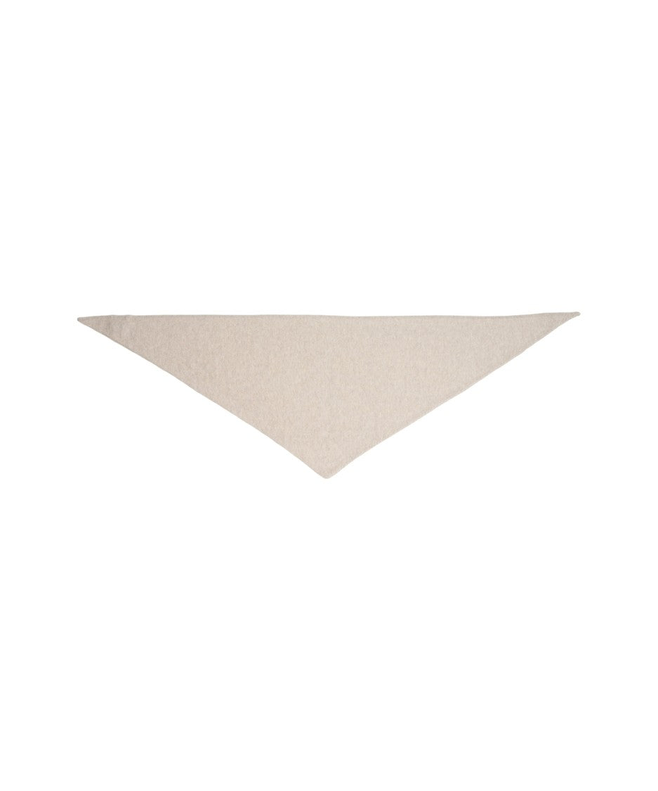Mvm Triangular Beige Knit Scarf