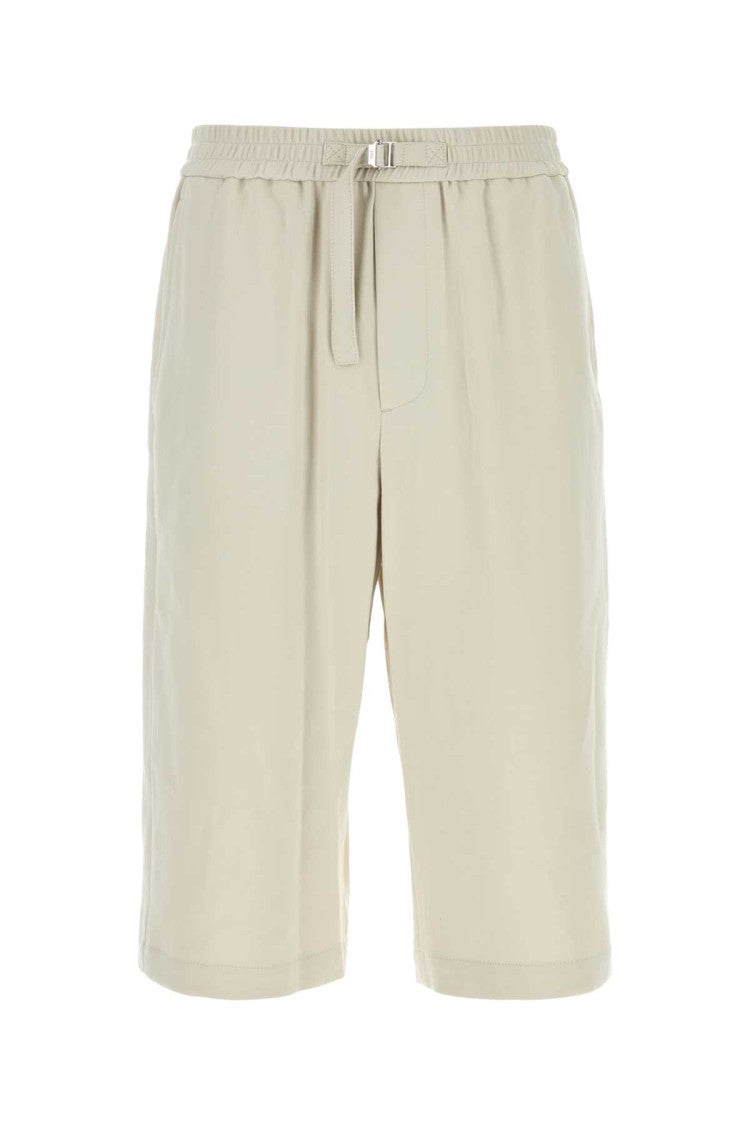 Ami Chalk Cotton Bermuda Shorts