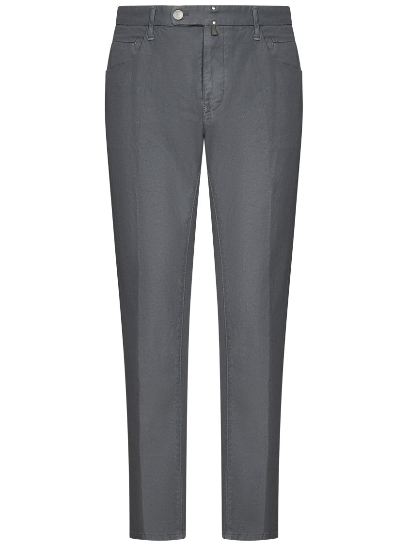 Incotex Grey Slim-Fit Trousers