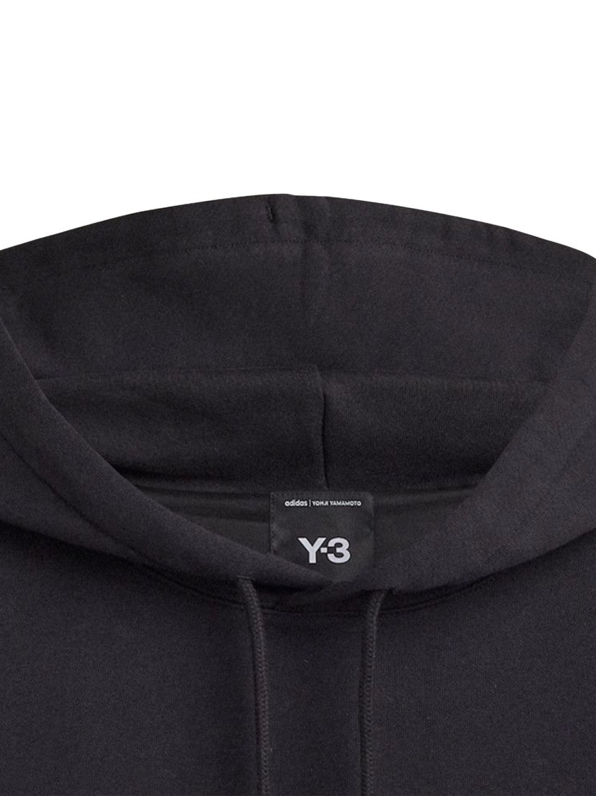 Y-3 Hooded Cotton Sweater With Graphic Print