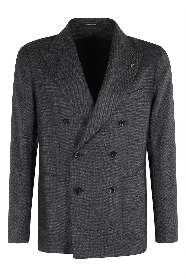 Tagliatore Double-Breasted Cut-Off Jacket