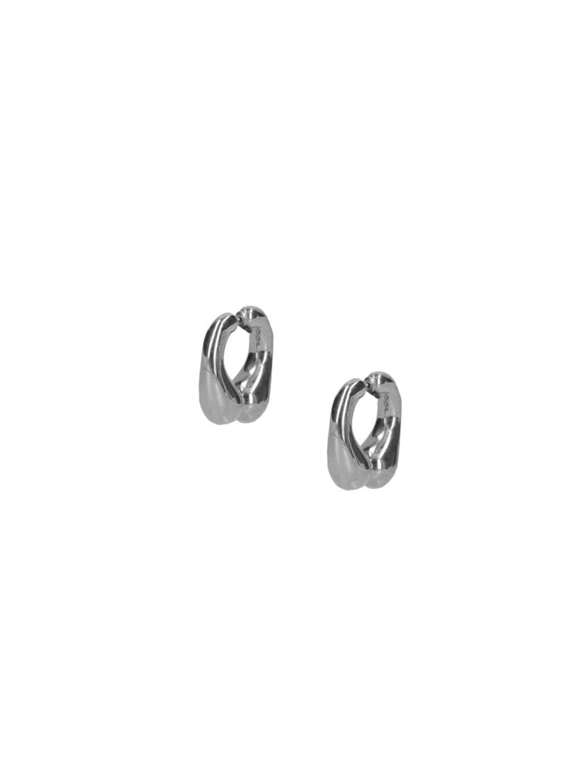 Panconesi "P Helix" Earrings In Silver, Sculptural Design.