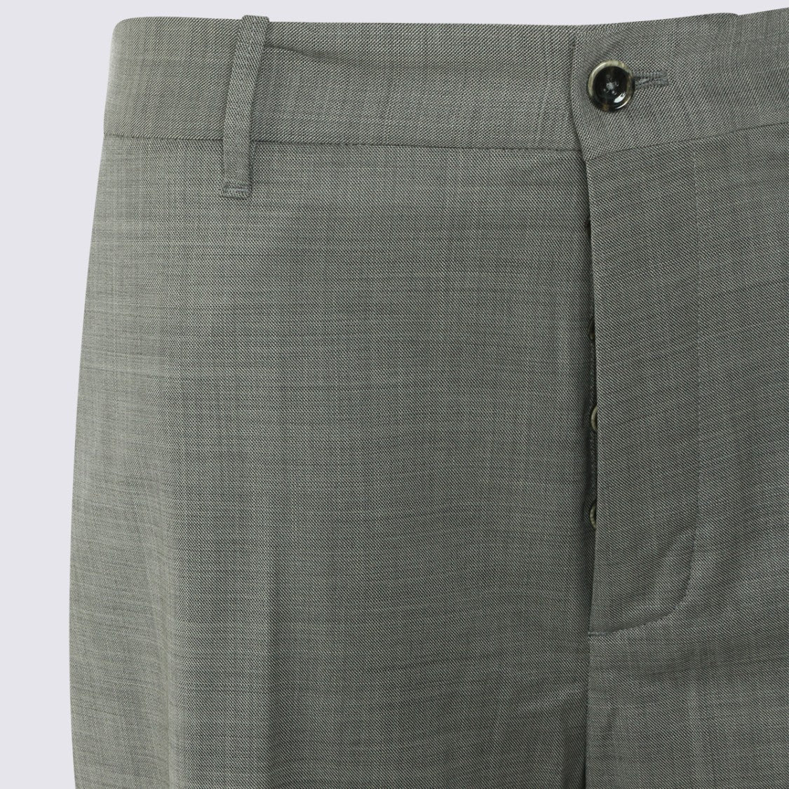 Nine In The Morning Tailored Grey Trousers With Textured Pattern And Classic Waistband