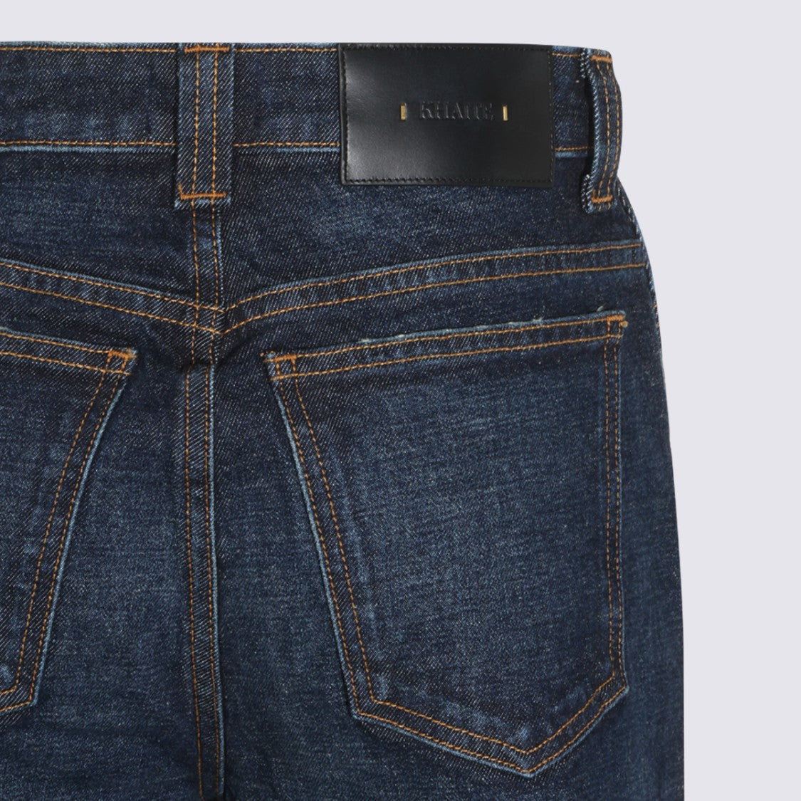Khaite High-Waisted Wide-Leg Jeans With Contrast Stitching