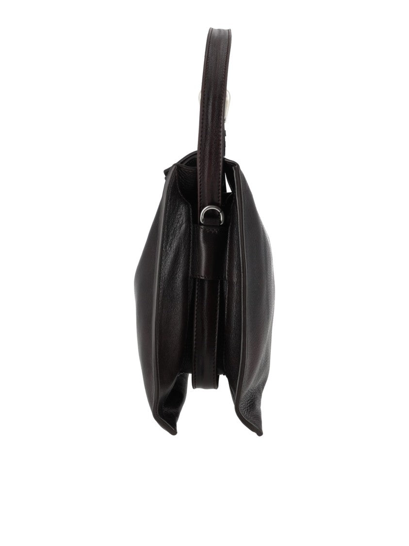 Claudio Orciani Black Trinity M Lagoon Calf Leather Shoulder Bag