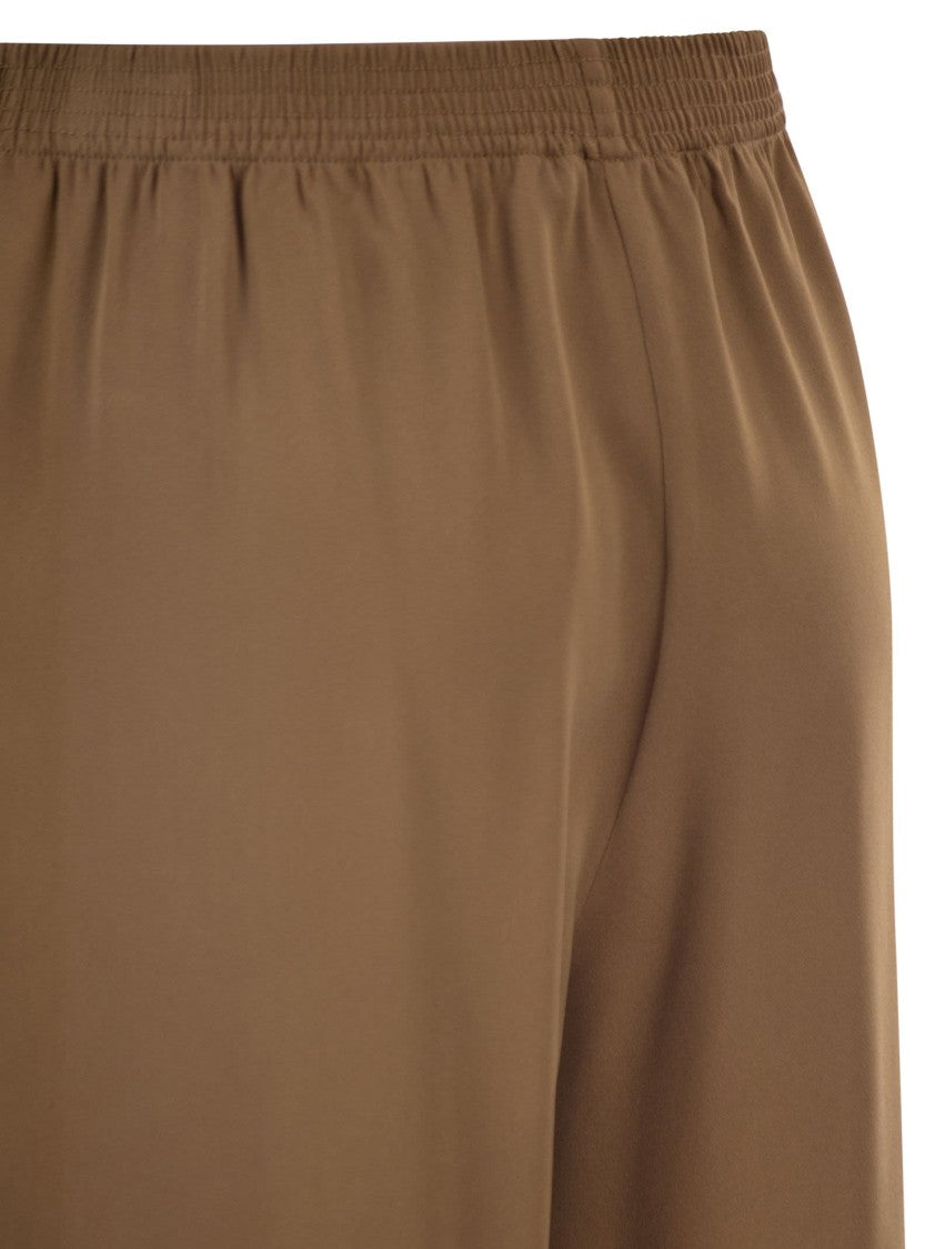 Fabiana Filippi Wide-Leg Trousers In Shiny Satin