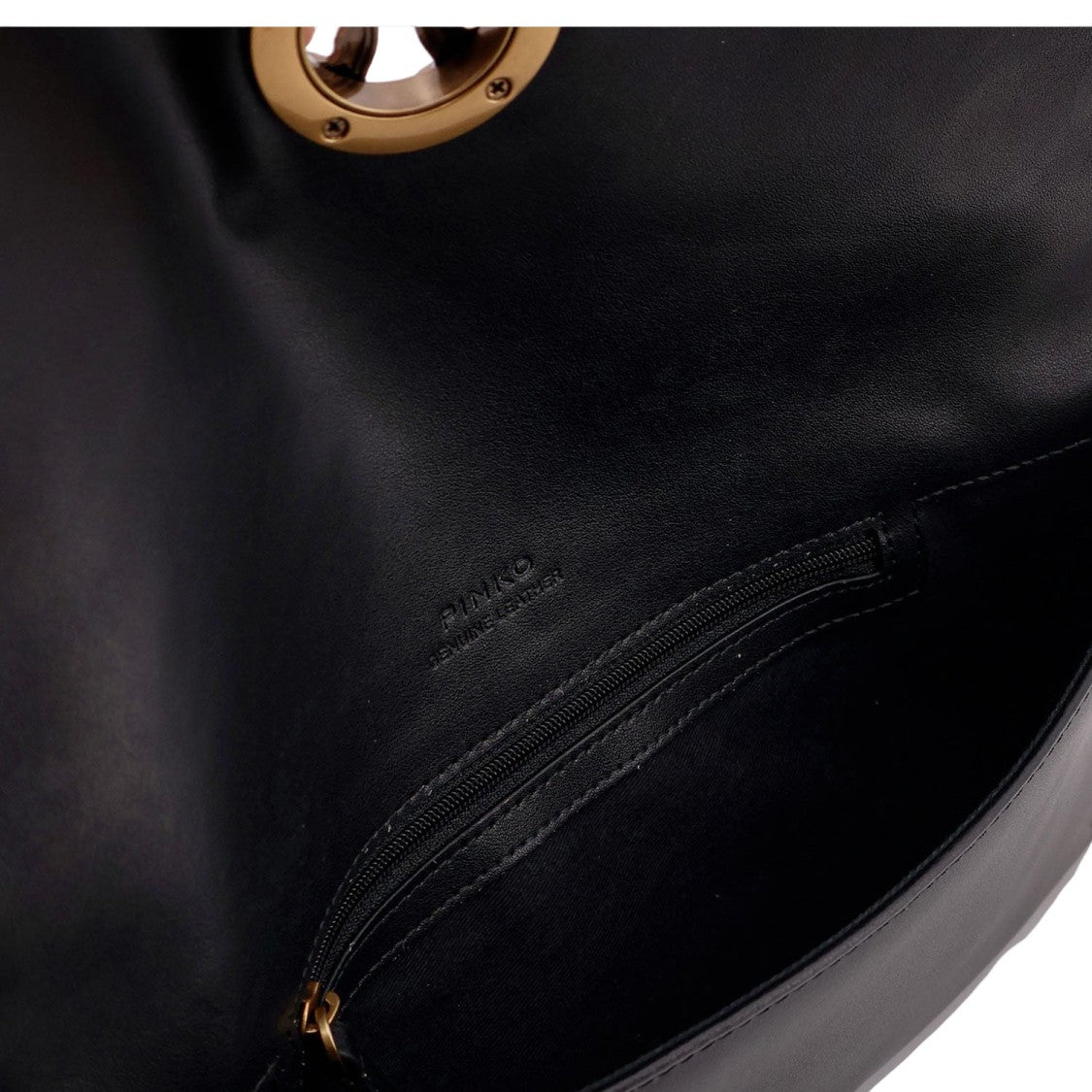 Pinko Black Leather Clutch Bag