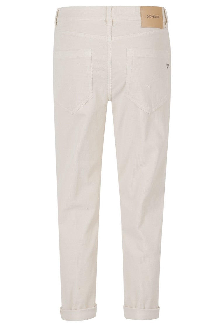 Dondup Koons Ivory Cotton-Blend Loose-Fit Jeans