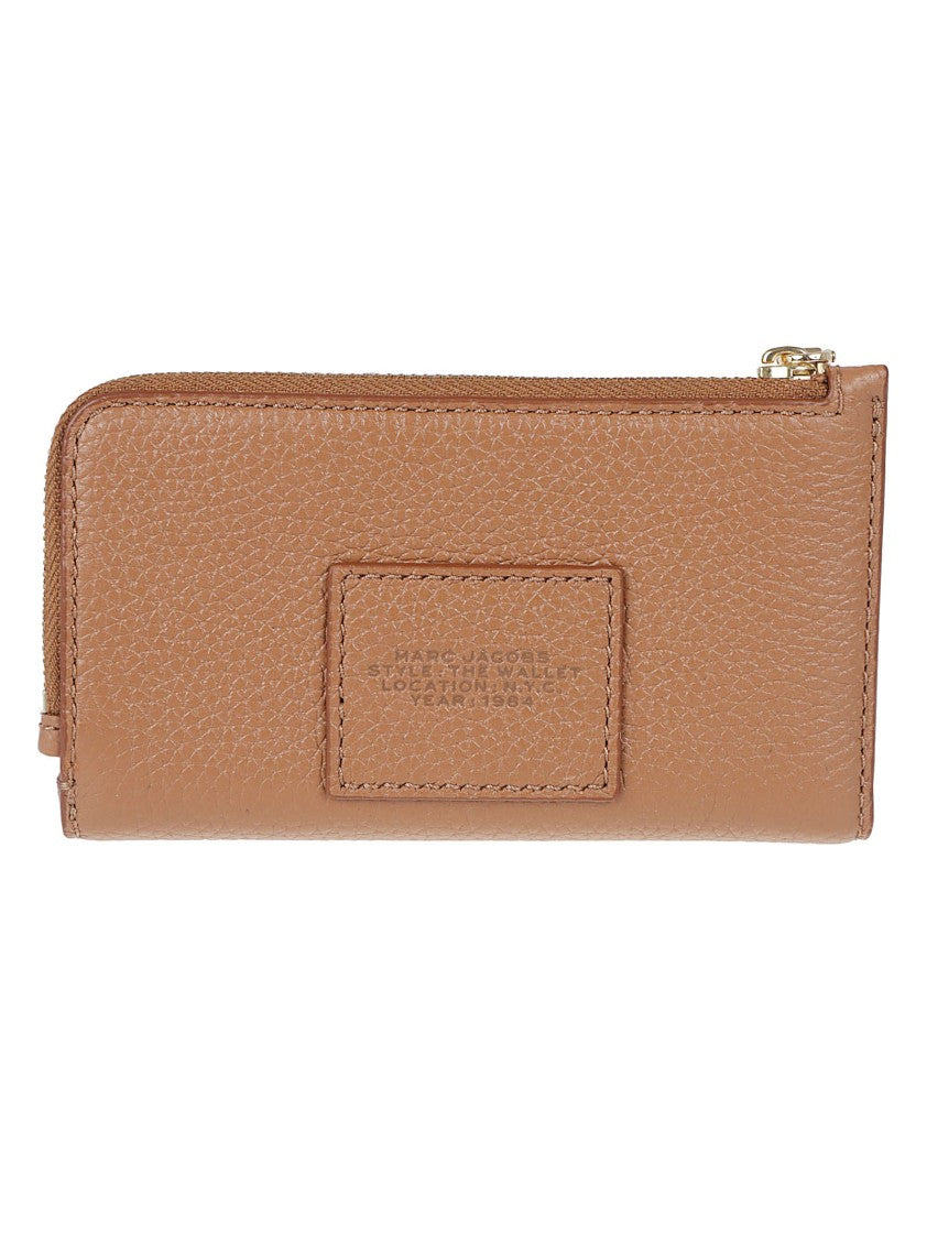 Marc Jacobs Logo-Embossed Brown Leather Wallet