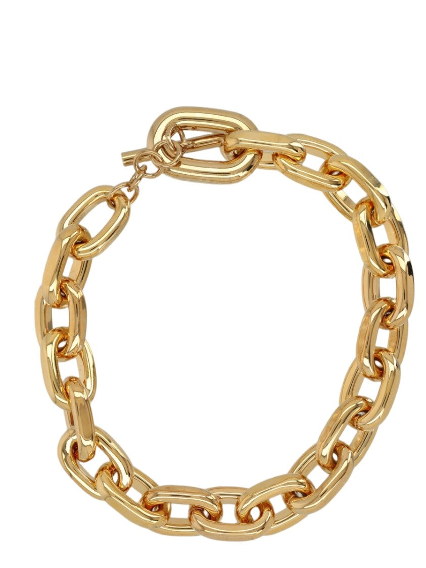Rabanne Gold Polished Interlocking Oval Link Bracelet