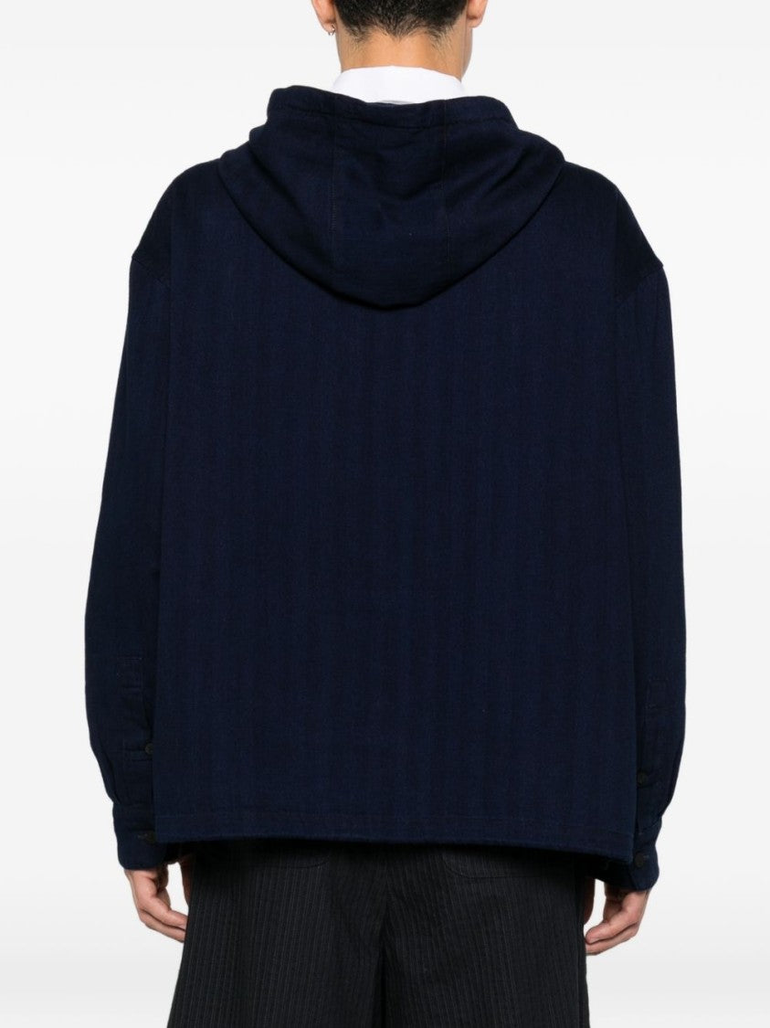 Jacquemus Hooded Long-Sleeved Concealed Placket Casual Shirt