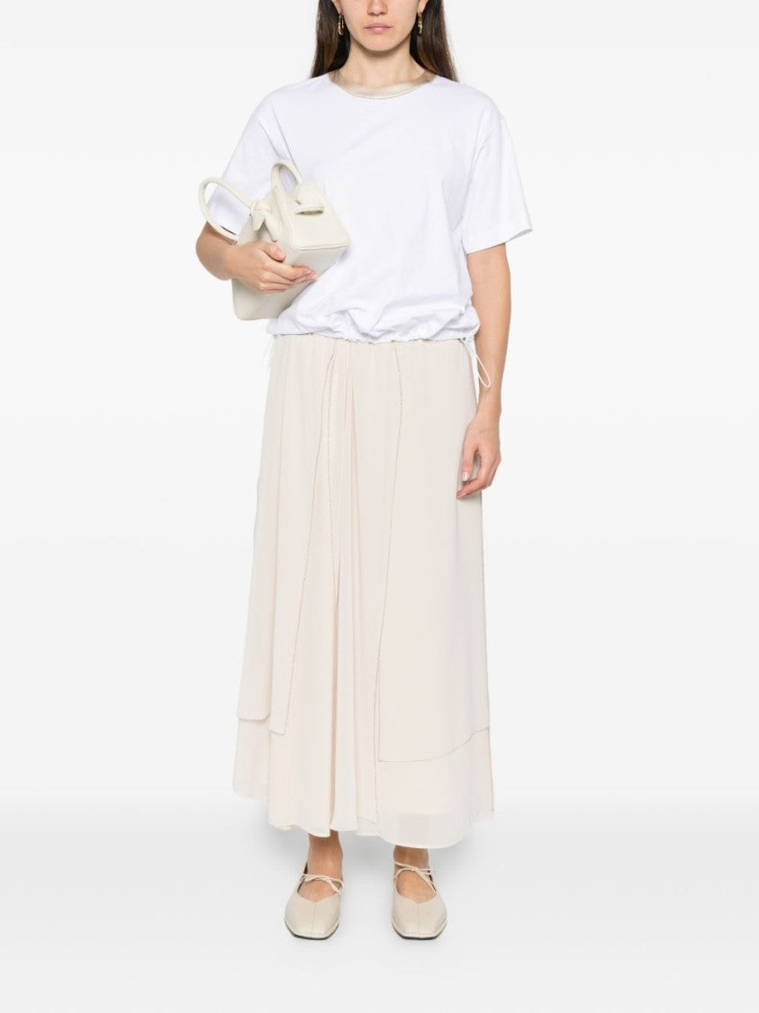 Peserico Short-Sleeved Shirt With Beige Trim