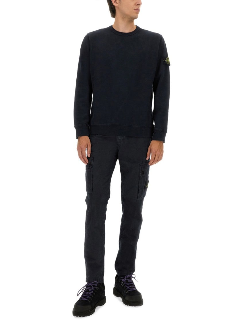 Stone Island Black Organic Cotton Sweatshirt