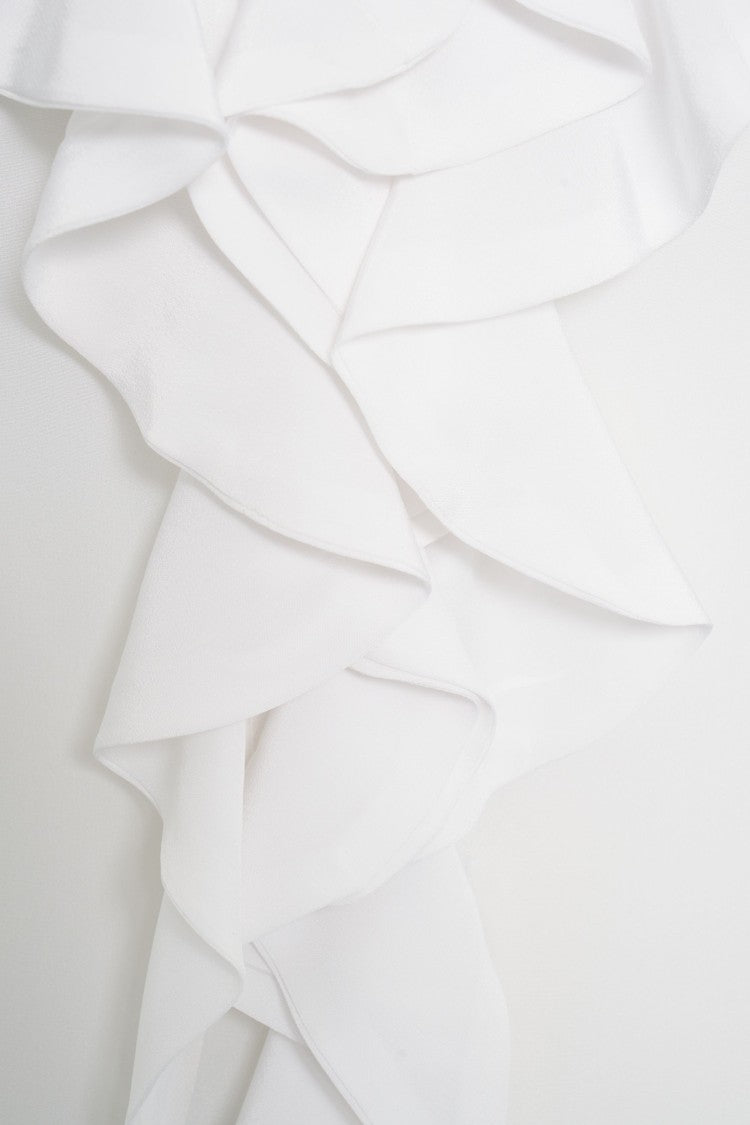 Himon's Ruffled Detail Blouse In Lightweight Fabric
