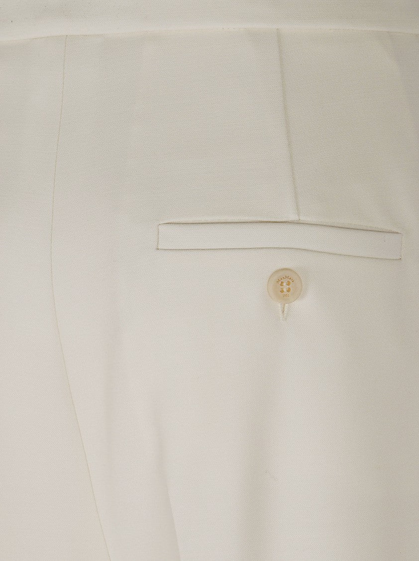 Max Mara Refined Tailored Straight-Leg Trousers With Geometric Turn-Up