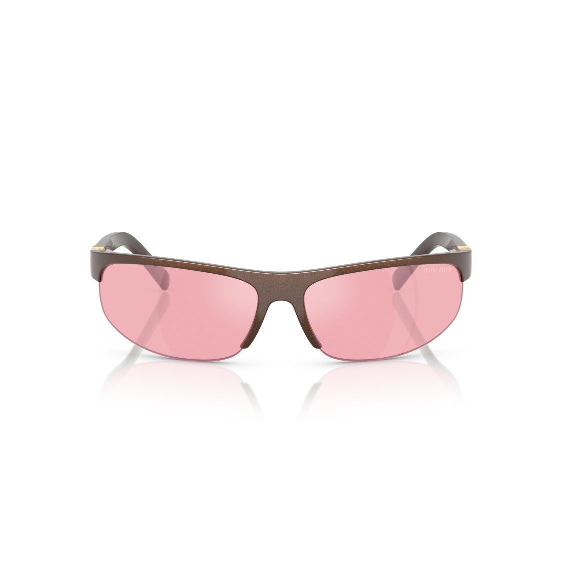 Miu Miu 0Mu A02s Rectangular Brown Sunglasses