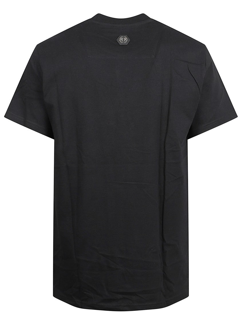 Philipp Plein Black Short-Sleeve T-Shirt With Bold Graphic Print