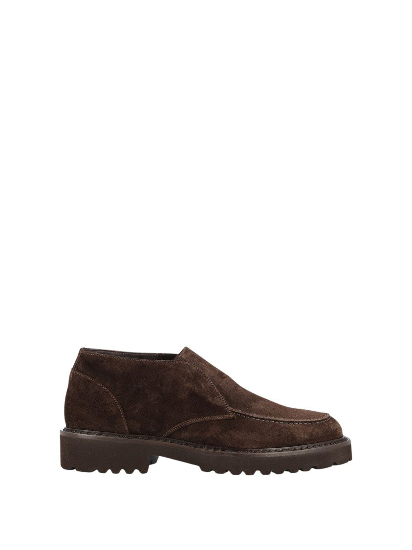 Doucal's Chukka Adler Elastico Dark Brown Calf Suede Chukka Boots